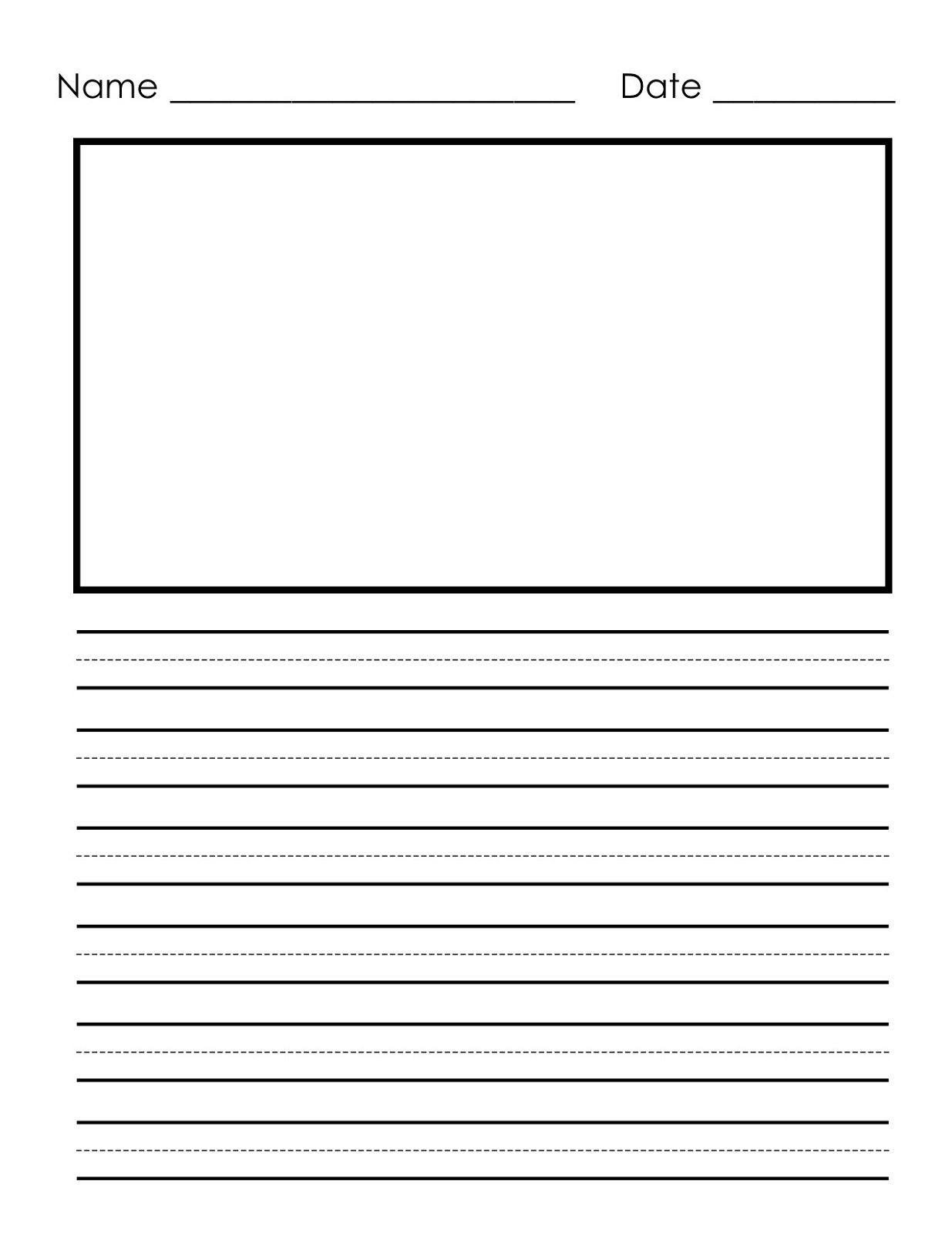 elementary lined paper printable free