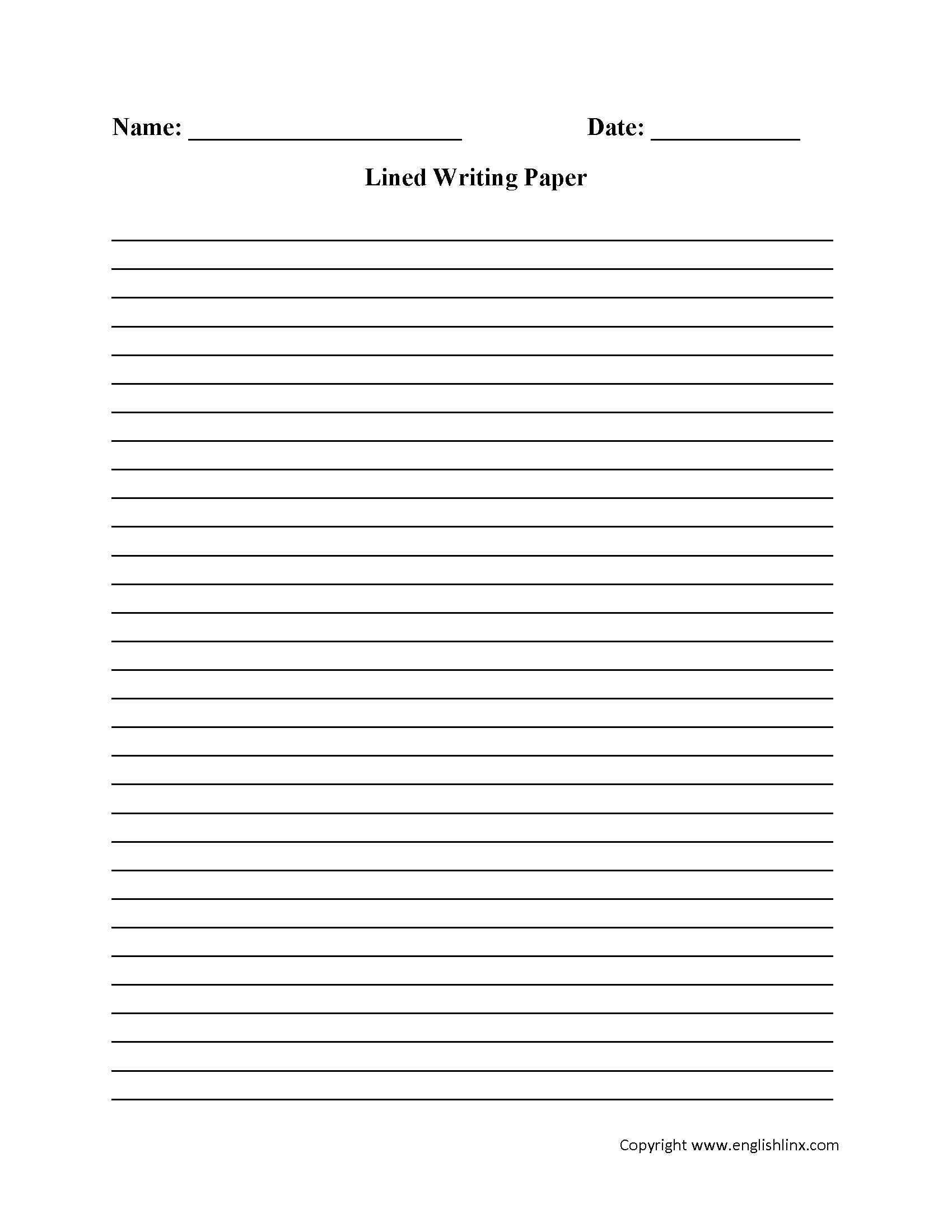 Writing Worksheets | Lined Writing Paper Worksheets - Free Printable Lined Writing Paper