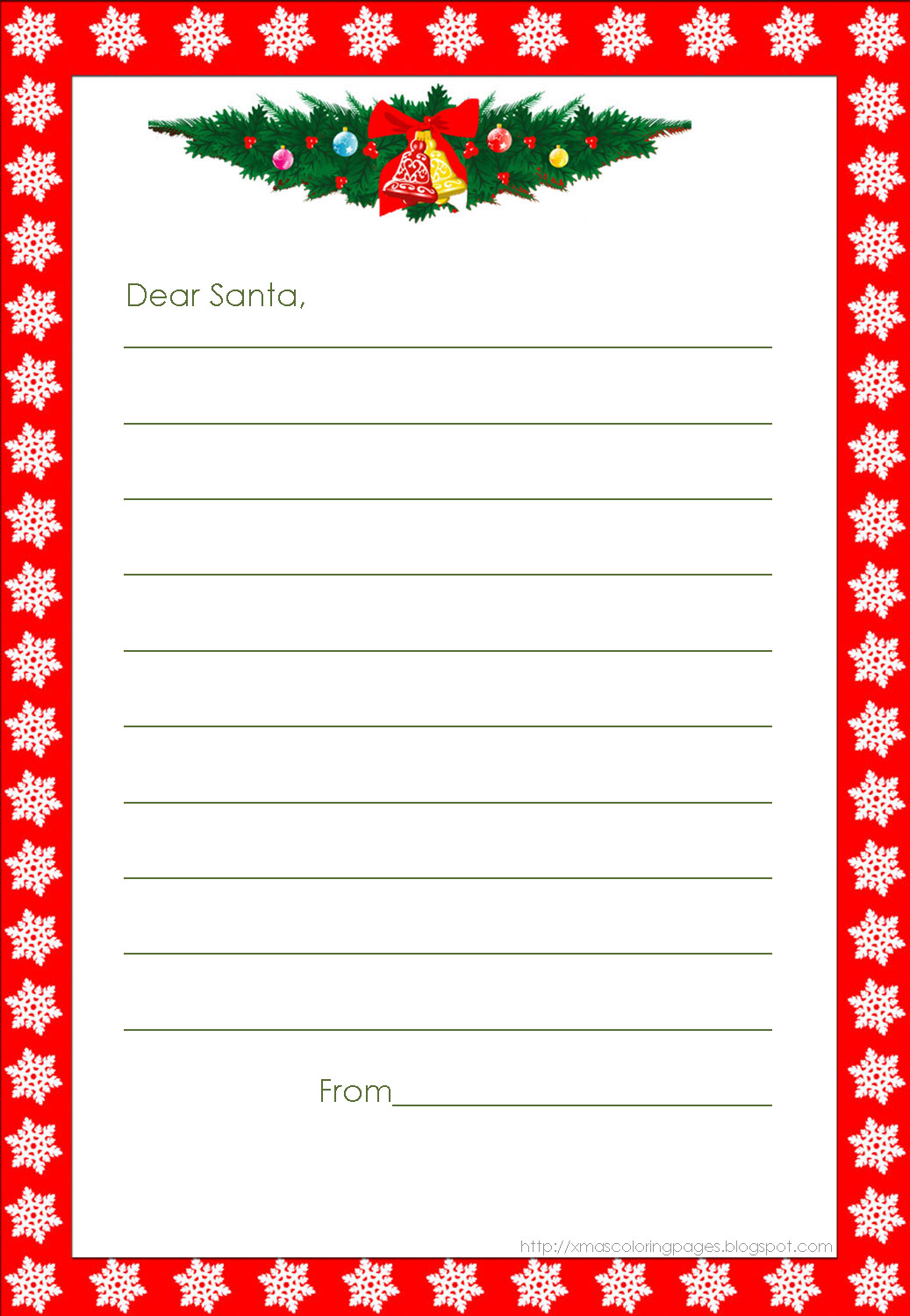 Xmas Coloring Pages - Free Printable Christmas Letters